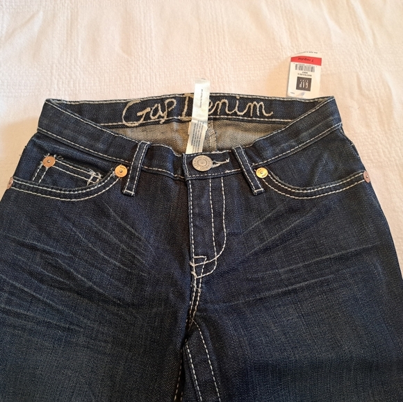 Gap Denim girls size 7, adjustable waist, 5 pockets, button back pockets, New - Picture 5 of 7
